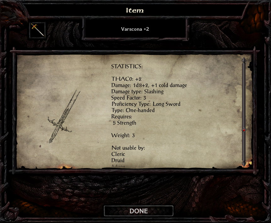 Best In Slot Weapons Baldur s Gate 1